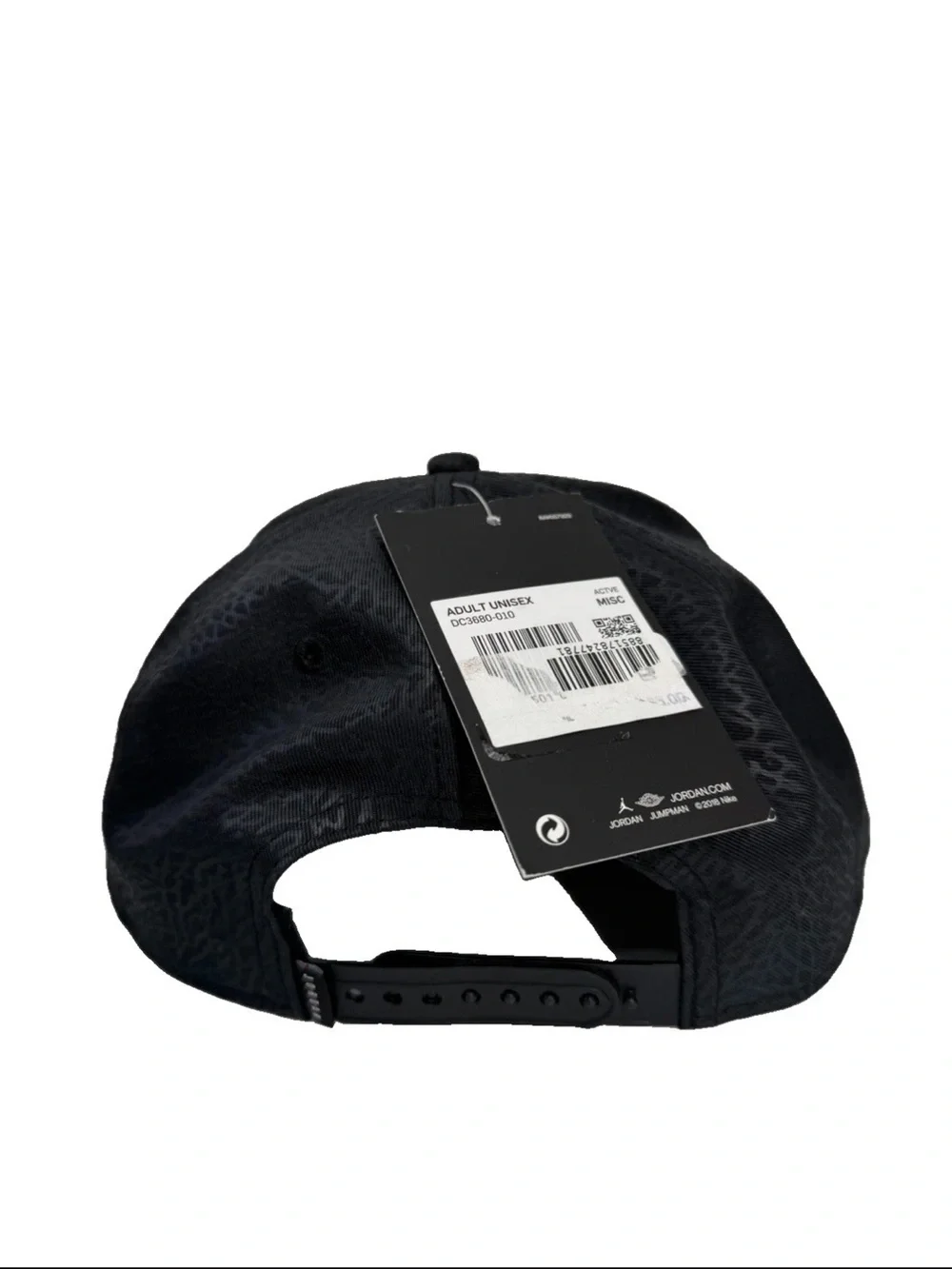 Air Jordan Hat Men Black Cement Elephant Metal Logo Jumpman Snap Back Cap New